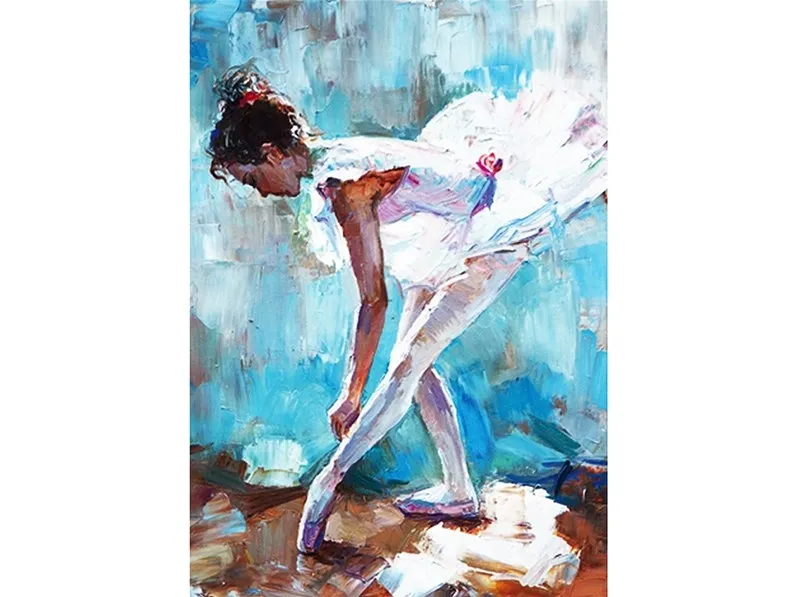 Quadro altre tipologie Ballerina turchese Pintdecor in Offerta Outlet