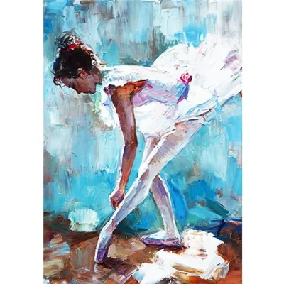 Quadro altre tipologie Ballerina turchese Pintdecor in Offerta Outlet