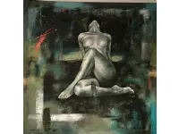 Quadro astratto dark room di rubiero marco - sikrea galleria darte Artigianale in Offerta Outlet