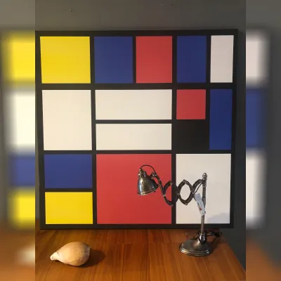 Quadro astratto Stampa mondrian Artigianale a prezzo scontato