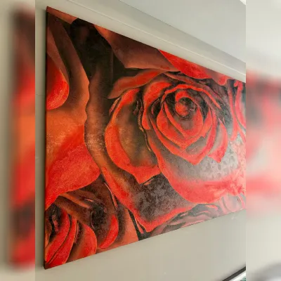 Quadro con fiori in offerta Manie Rosa rossa