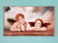 Splendido quadro famosi Putti Artigianale in Offerta Outlet