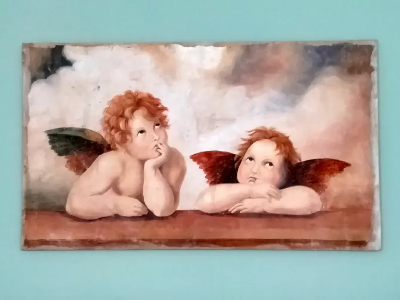 Splendido quadro famosi Putti Artigianale in Offerta Outlet