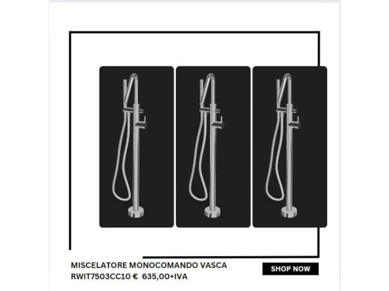 Rubinetto per il tuo bagno Gruppo vasca da terra cromato Caimi in offerta