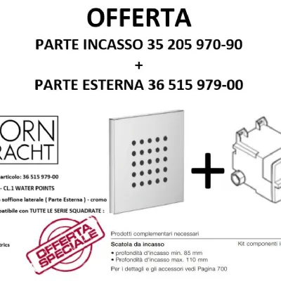 Rubinetto per il tuo bagno Dornbracht 36515979-00 + 35205970-90 water points cromo - getto doccia completo Artigianale con forte sconto