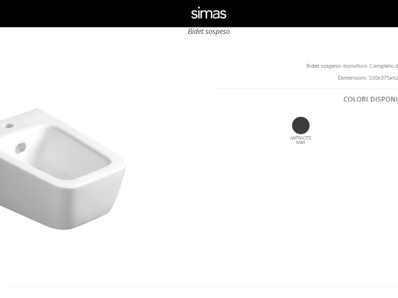 Sanitari bagno modello Degrade a marchio Simas in Ceramica a prezzo scontato