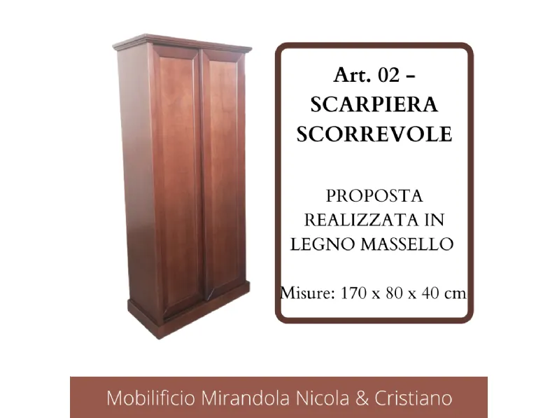 Scarpiera modello Art.02 - armadio scarpiera Mirandola in legno a prezzo scontato