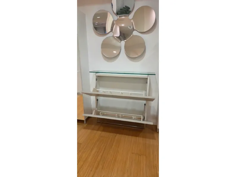 Scarpiera in laccato opaco Scarpiera hosoi mensola vetro e base  di Birex in offerta