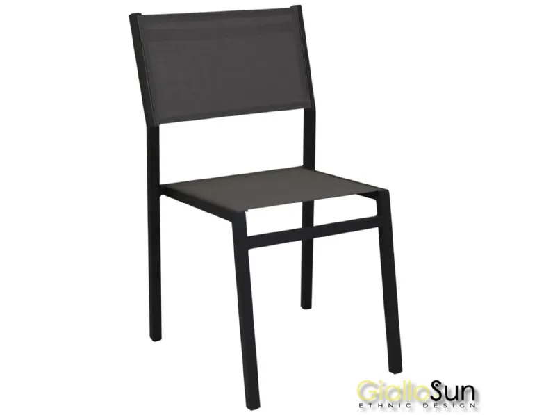 Arredo giardino Outlet etnico: sedia modello Sedia avana alluminio SCONTATA