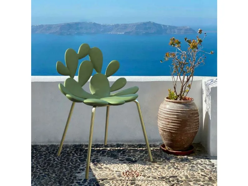 Sedia per l'esterno  sedia filicudi ottone e giallo – set 2 pezzi a marchio Qeeboo in offerta 