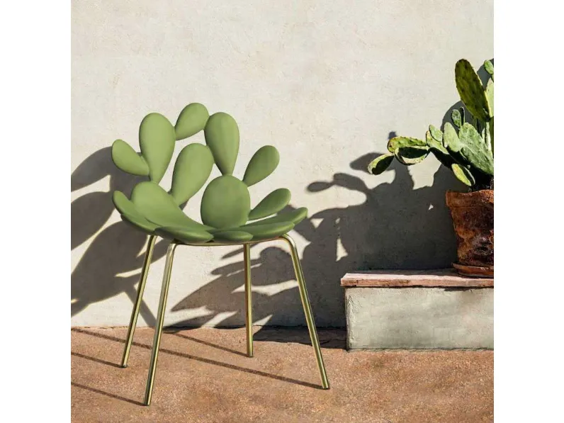 Sedia per l'esterno  sedia filicudi ottone e giallo – set 2 pezzi a marchio Qeeboo in offerta 