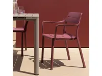 Sedia da giardino Sedia con braccioli cassia borgogna  Nardi a prezzi outlet