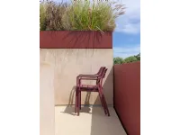 Sedia da giardino Sedia con braccioli cassia borgogna  Nardi a prezzi outlet