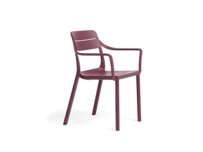 Sedia da giardino Sedia con braccioli cassia borgogna  Nardi a prezzi outlet