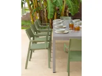 Sedia Sedia con braccioli trill verde da giardino a marchio Nardi a prezzi outlet