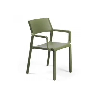 Sedia Sedia con braccioli trill verde da giardino a marchio Nardi a prezzi outlet