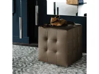 Pouf Bob in pelle made in Italy