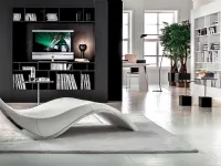 Chaise longue di design curva senza piedini