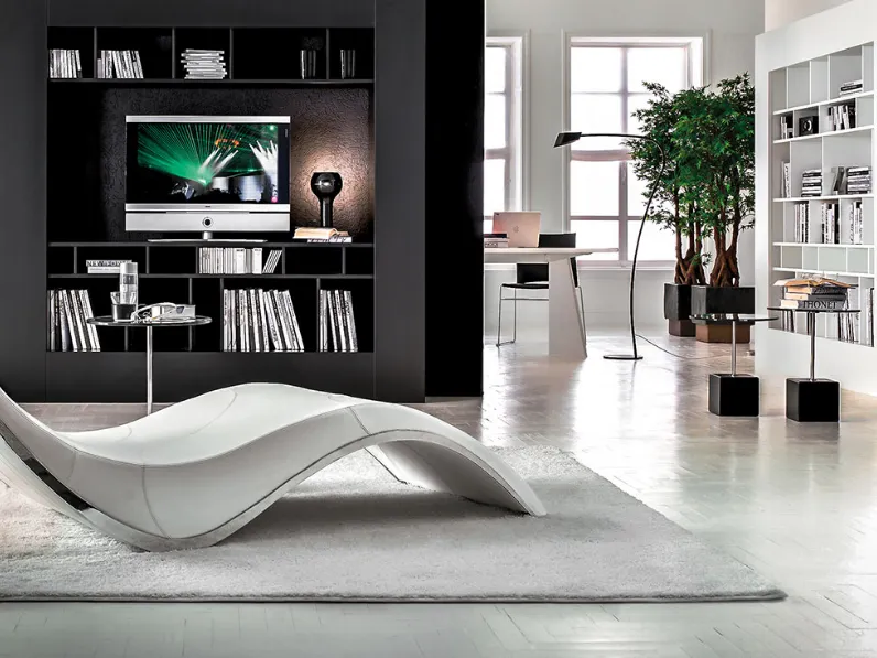 Chaise longue di design curva senza piedini