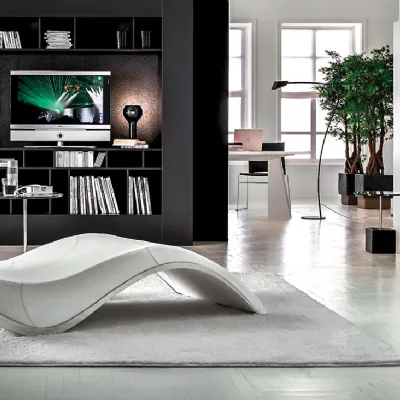 Chaise longue di design curva senza piedini