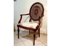 SEDIA Collezione esclusiva Poltroncina noce imbottita schienale paglia di vienna a PREZZO OUTLET