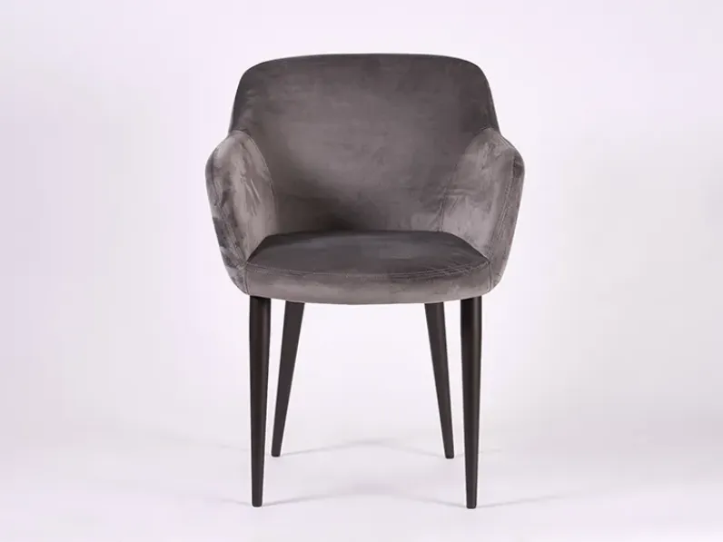 Sedia Cecilia da soggiorno realizzata in tessuto scontata del 43%