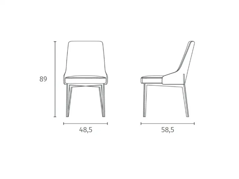 Sedia poltroncina 4 sedie ambra di Stones in Offerta Outlet