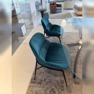 Sedia in tessuto fissa Amelie in Offerta Outlet