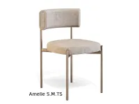 Sedia in tessuto fissa Amelie in Offerta Outlet