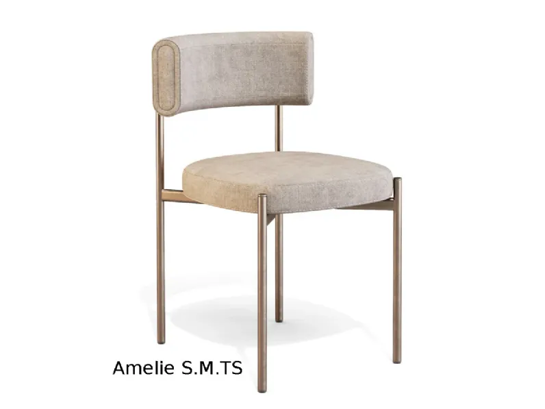 Sedia in tessuto fissa Amelie in Offerta Outlet