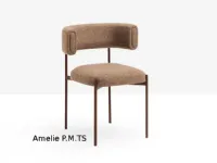 Sedia Amelie da soggiorno realizzata in tessuto scontata del 30%