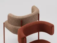 Sedia Amelie da soggiorno realizzata in tessuto scontata del 30%