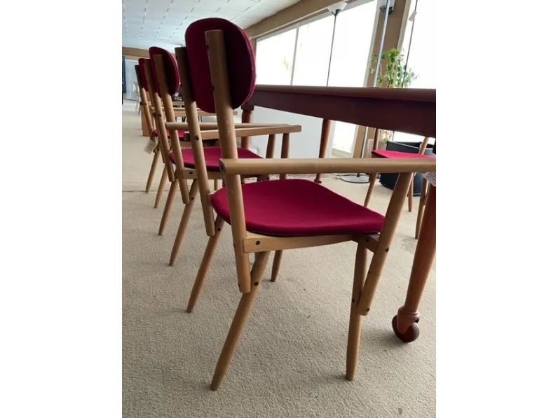 Sedia in legno con braccioli Legno in Offerta Outlet