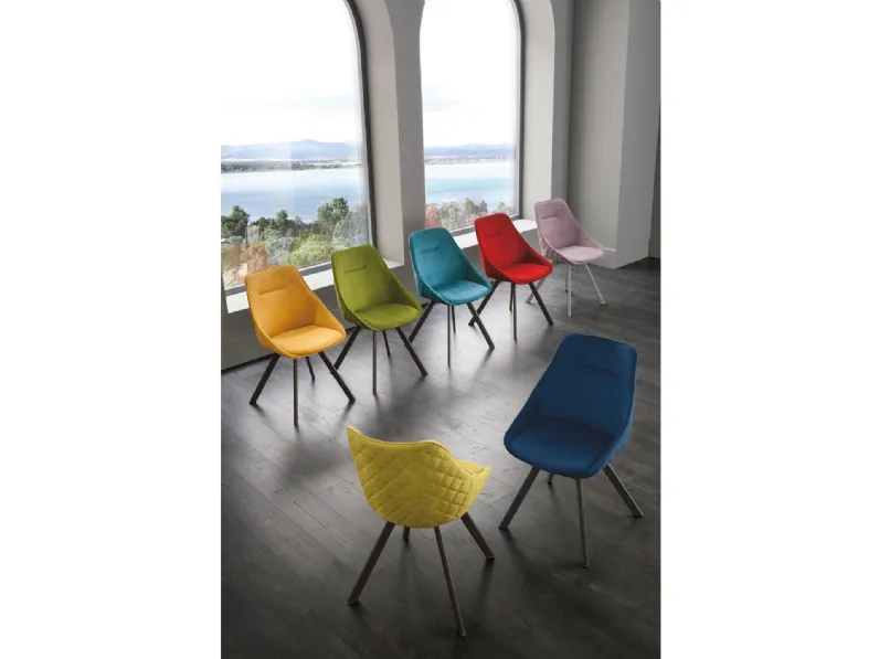 Sedia modello Bilbao con schienale medio di Target point 