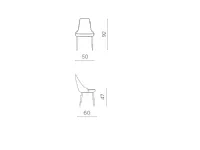 Sedia in tessuto senza braccioli Brisa scontata