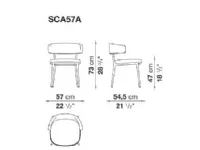 Sedia Caratos sca57a Maxalto con un ribasso vantaggioso