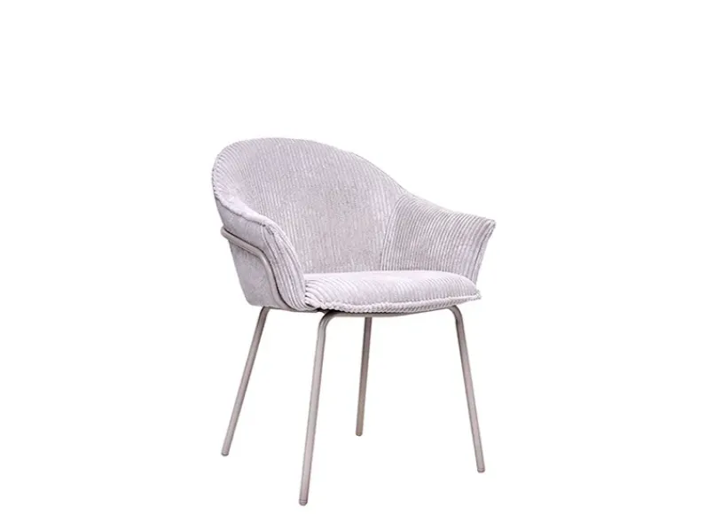 Sedia Cassidy da soggiorno realizzata in tessuto scontata del 38%