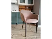 Sedia in tessuto con braccioli Cecilia in offerta