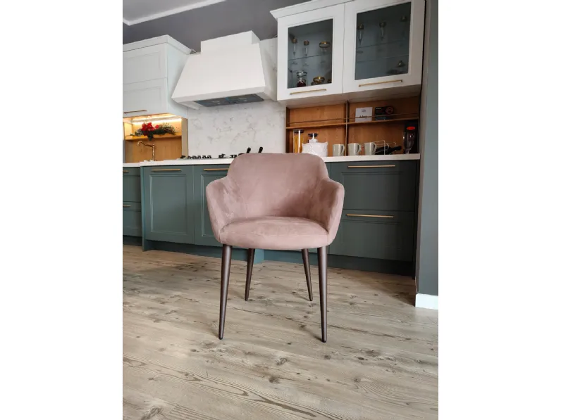 Sedia in tessuto con braccioli Cecilia in offerta