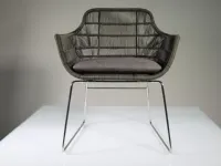 Sedia con braccioli Crinoline di B&b italia a prezzo Outlet