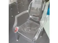 Sedia modello Louis ghost a marchio Kartell scontata del 21%