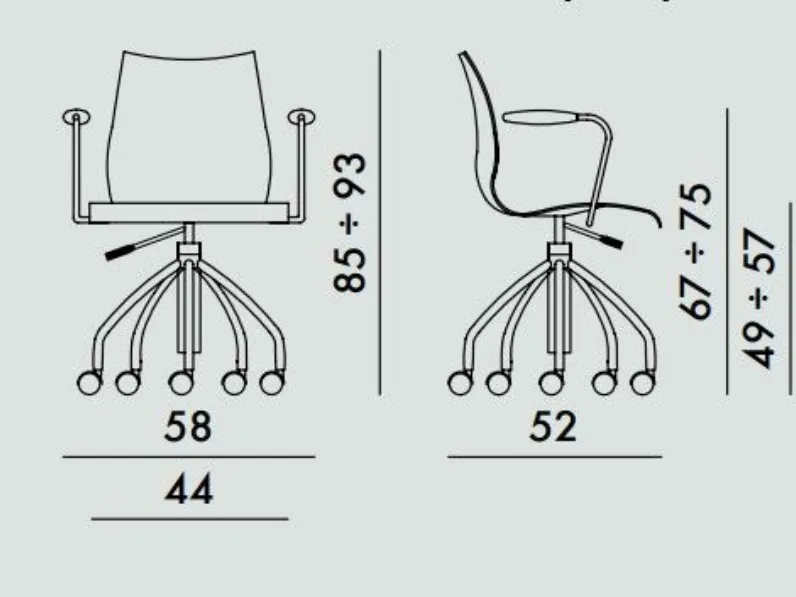 Sedia con braccioli Maui Kartell a prezzo Outlet