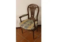 Sedia con braccioli Poltroncina paglia di vienna  Artigianale in Offerta Outlet