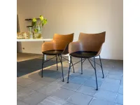 Sedia con braccioli Qwood poltroncine legno 3d kartell di Kartell a prezzo Outlet