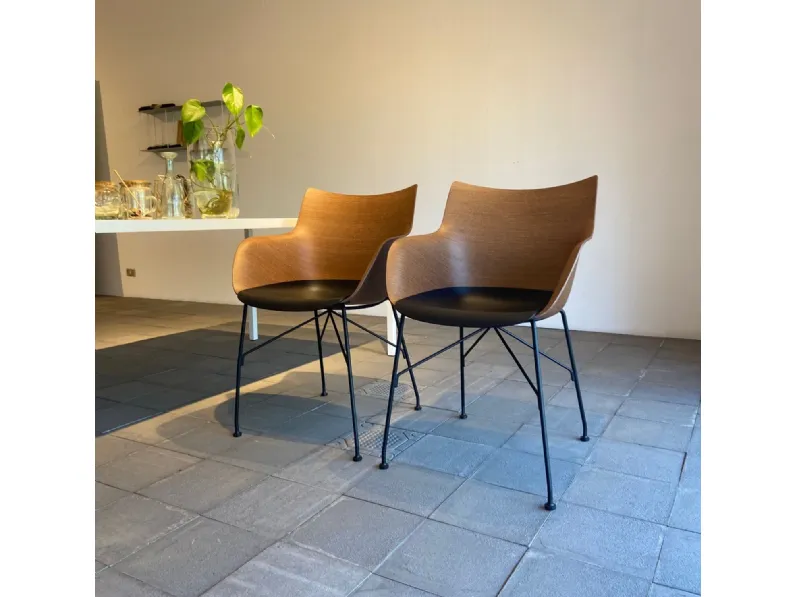 SEDIA Kartell Qwood poltroncine legno 3d kartell a PREZZO OUTLET