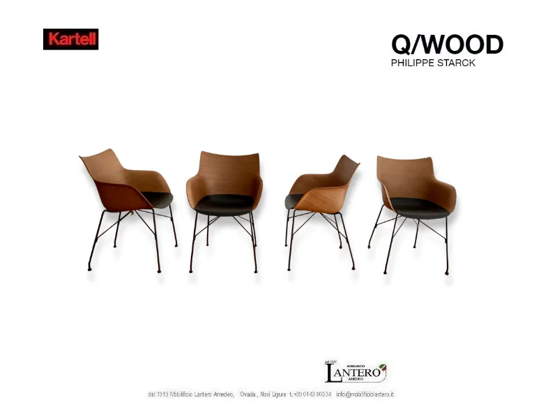Sedia Qwood poltroncine legno 3d Kartell con un ribasso vantaggioso