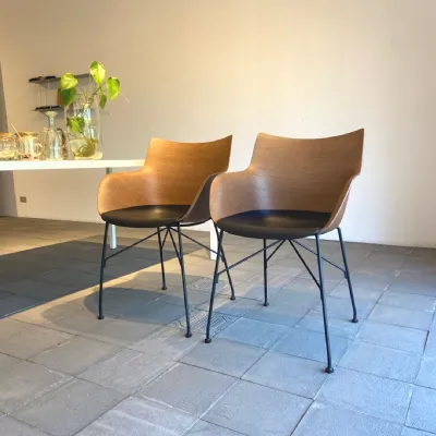 SEDIA Kartell Qwood poltroncine legno 3d kartell a PREZZO OUTLET
