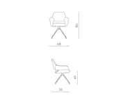 Sedia con braccioli Velaria di Md work a prezzo Outlet