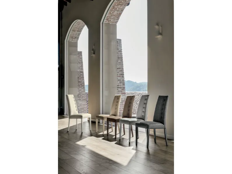 Sedia modello Bellinzona con schienale alto di Target point 