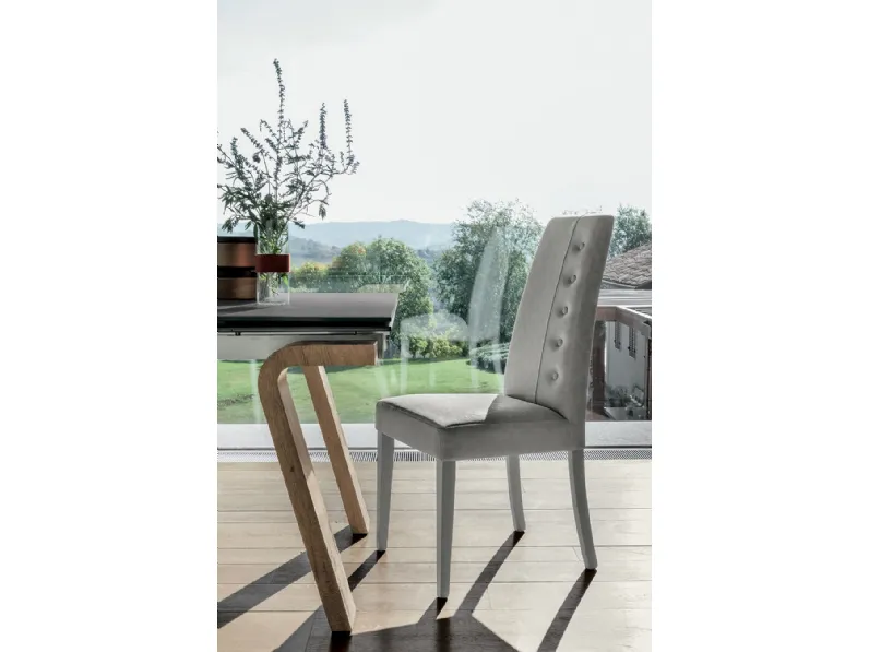 Sedia modello Bellinzona con schienale alto di Target point 